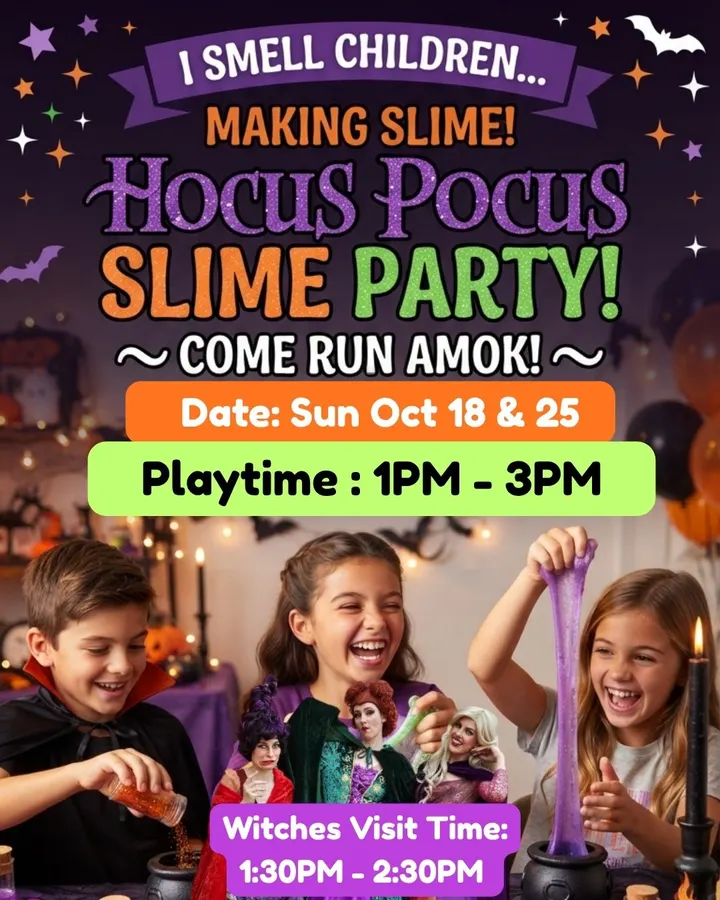 🧙♀️✨🧪HOCUS POCUS HALLOWEEN SLIME PARTY! 🧙♀️✨🧪