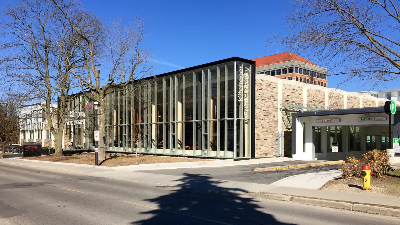 Kitchener Public Library’s Central Library, April 2015.
